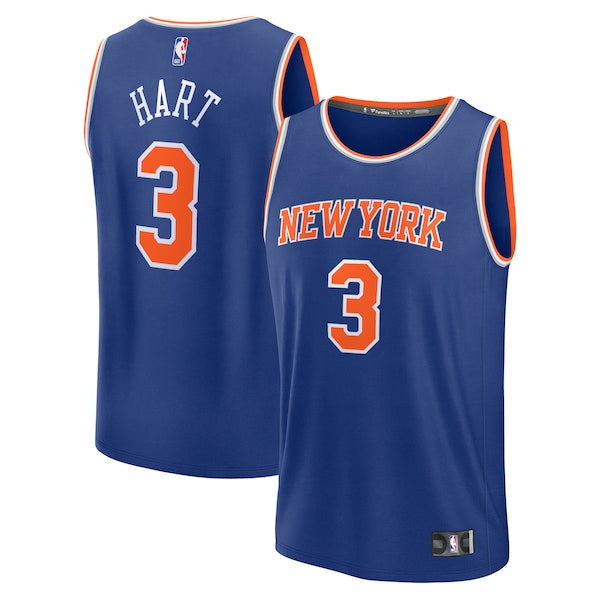 Josh Hart New York Knicks  Fast Break Replica Player Jersey - Icon Edition - Royal