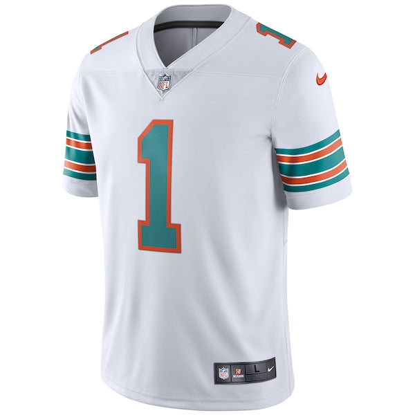 Tua Tagovailoa Miami Dolphins Nike 2nd Alternate Vapor Limited Jersey - White/Aqua
