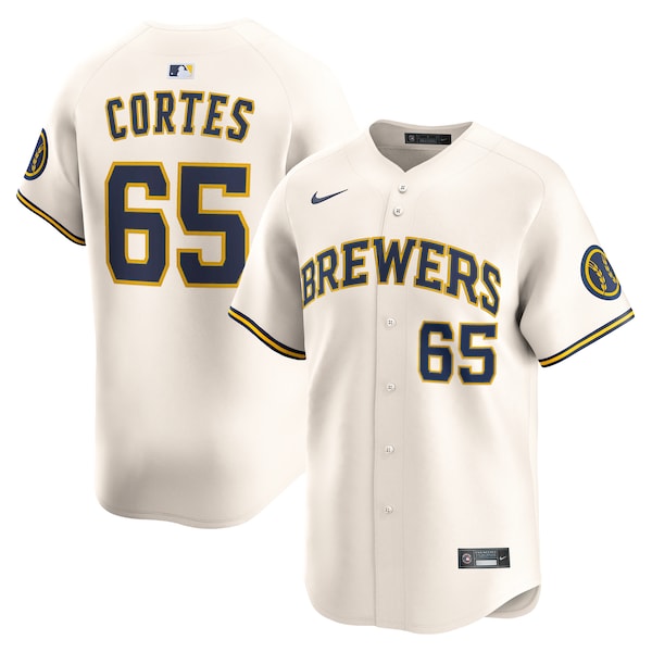 Nestor Cortes Milwaukee Brewers Nike Home Limited Player Jersey - Cream