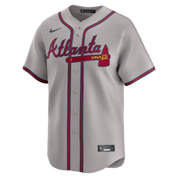 Atlanta Braves Nike Road Limited Jersey - Gray/White