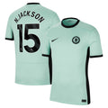 Nicolas Jackson Chelsea Nike 2023/24 Third Stadium Replica Player Jersey - Mint/Blue/Navy