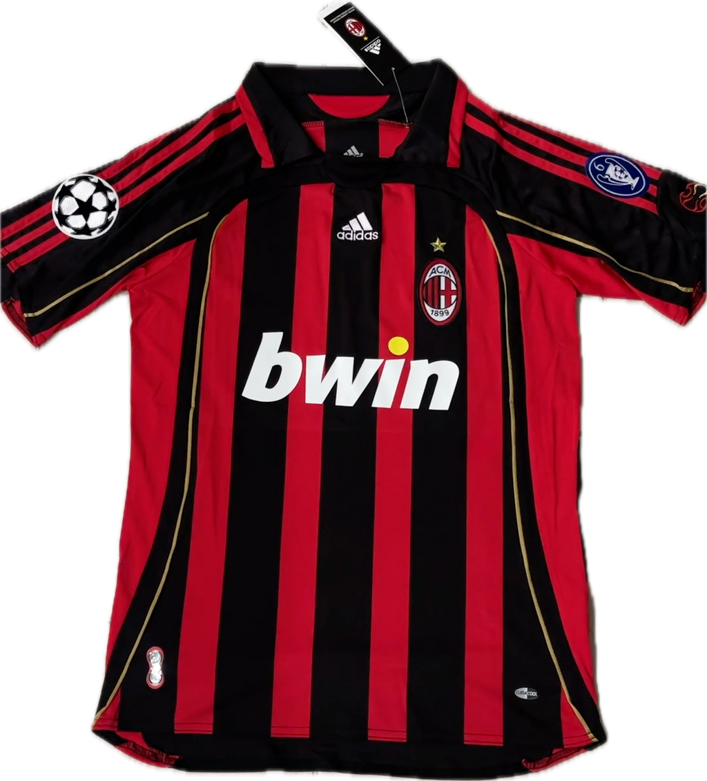 Kaka AC Milan 06-07 Retro Vintage Soccer Jersey Champions League UCL - Red/Black