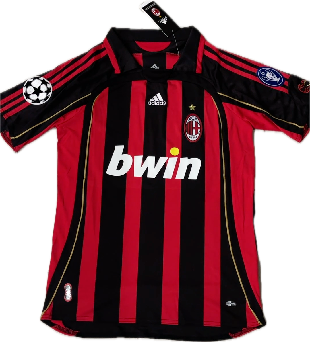 Kaka AC Milan 06-07 Retro Vintage Soccer Jersey Champions League UCL - Red/Black