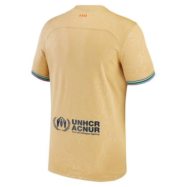 Barcelona Nike 2022/23 Away Replica Blank Jersey - Yellow