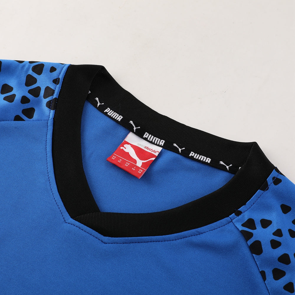 Puma Short Sleeve Training Jersey Set-PD02- Dark Blue/Black