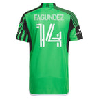 Diego Fagundez Austin FC adidas 2024 Las Voces Kit Authentic Jersey - Green