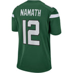 Joe Namath New York Jets Nike Game Retired Player Jersey - Gotham Green/White