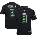 Aaron Rodgers New York Jets Nike Youth Fashion Game Jersey - Black