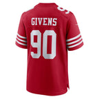 Kevin Givens San Francisco 49ers Nike  Game Jersey -  Scarlet