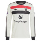 Bruno Fernandes Manchester United adidas Originals  2024/25 Third Authentic Long Sleeve Jersey - Cream