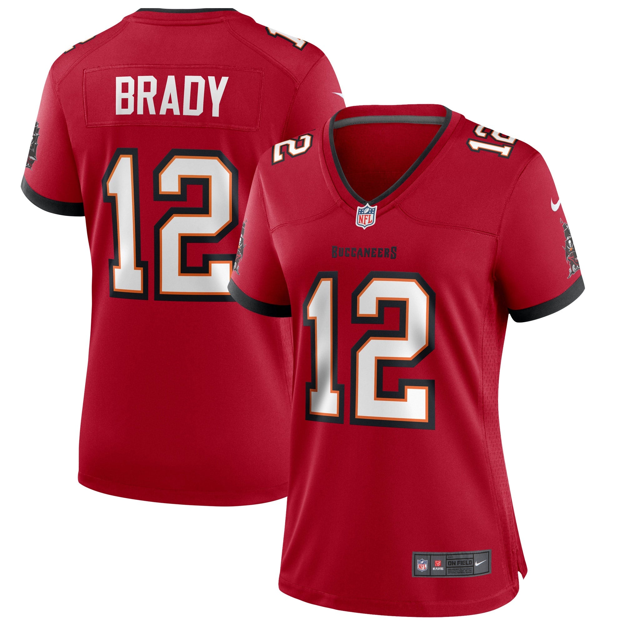 Tom Brady Tampa Bay Buccaneers Nike Women's Alternate Game Jersey - Pewter/Red