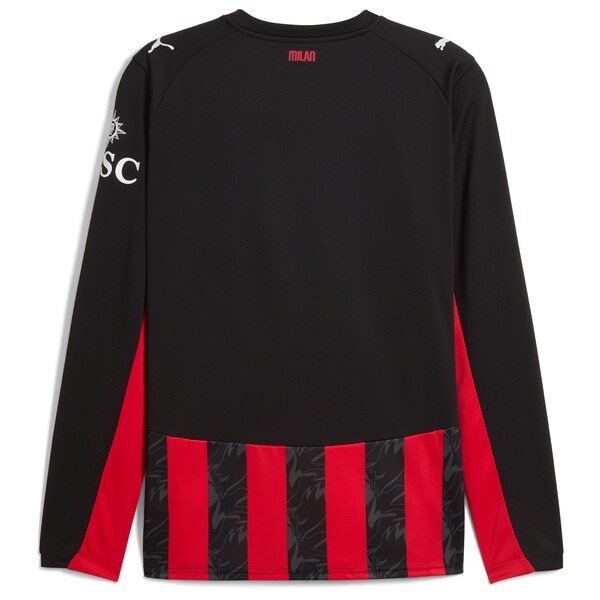 AC Milan Puma 2025/26 Home Replica Long Sleeve Jersey - Red