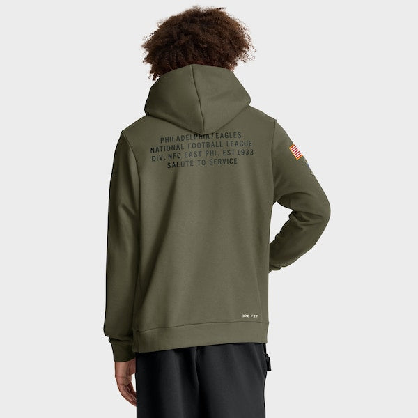 Philadelphia Eagles Nike 2025 Salute to Service Sideline Standard Issue Dri-FIT Hoodie - Olive
