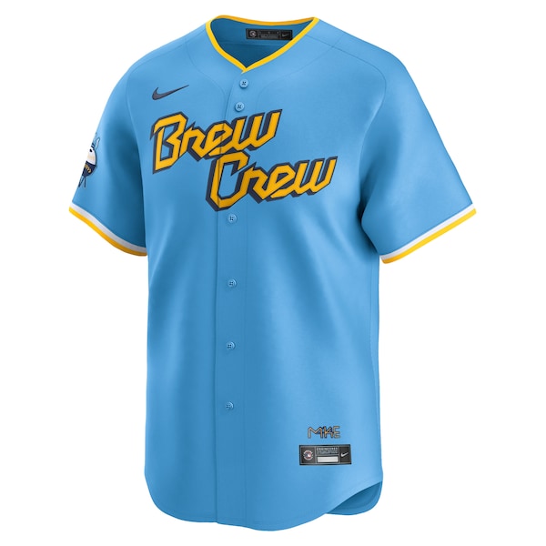 Willy Adames Milwaukee Brewers Nike City Connect Limited Player Jersey - Powder Blue