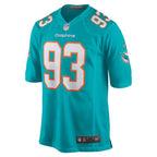 Calais Campbell Miami Dolphins Nike  Game Jersey -  Aqua