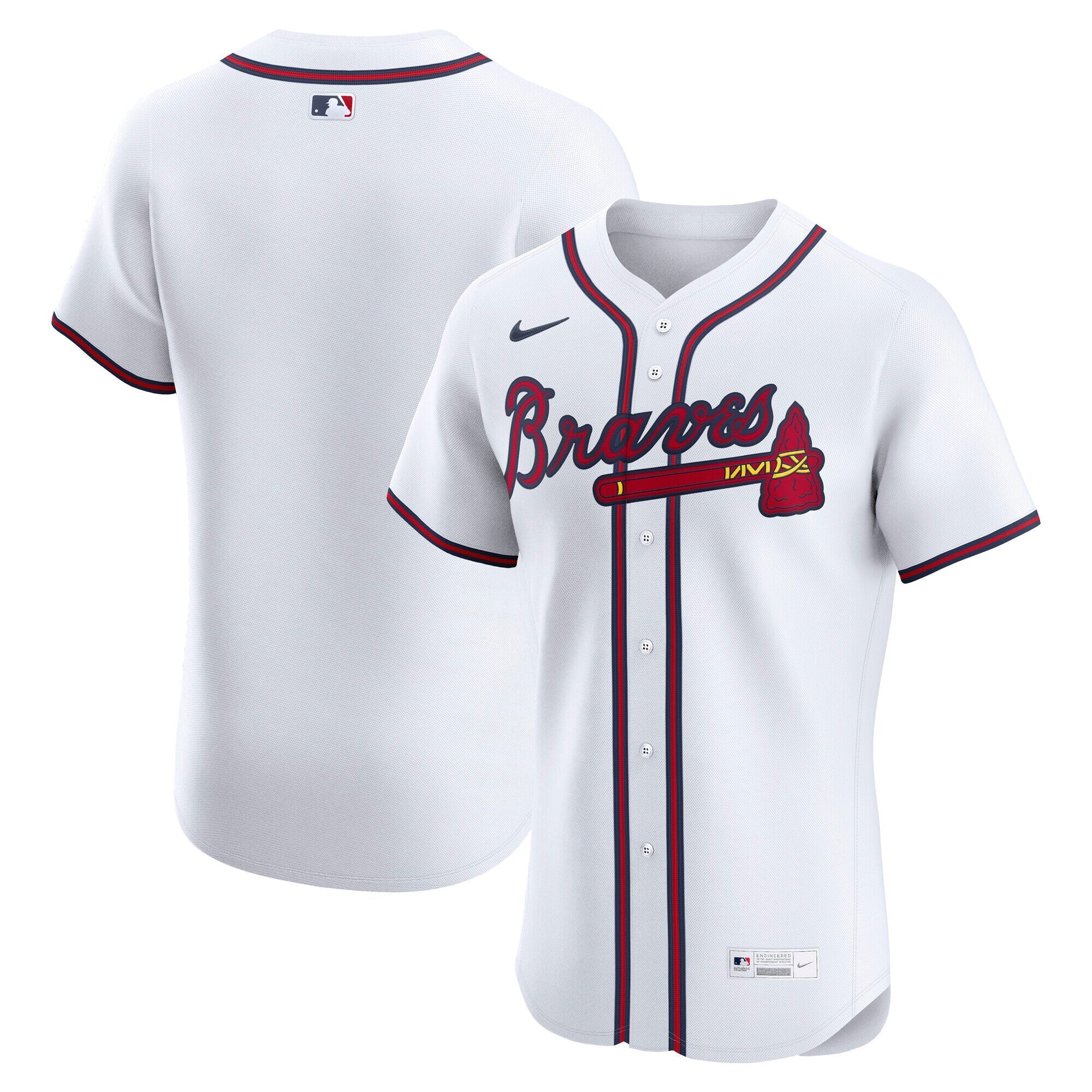 Atlanta Braves Nike Alternate Elite Jersey - Red/Navy/White