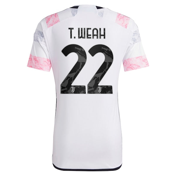 Timothy Weah Juventus adidas 2023/24 Away Replica Jersey - White/Black/Gray