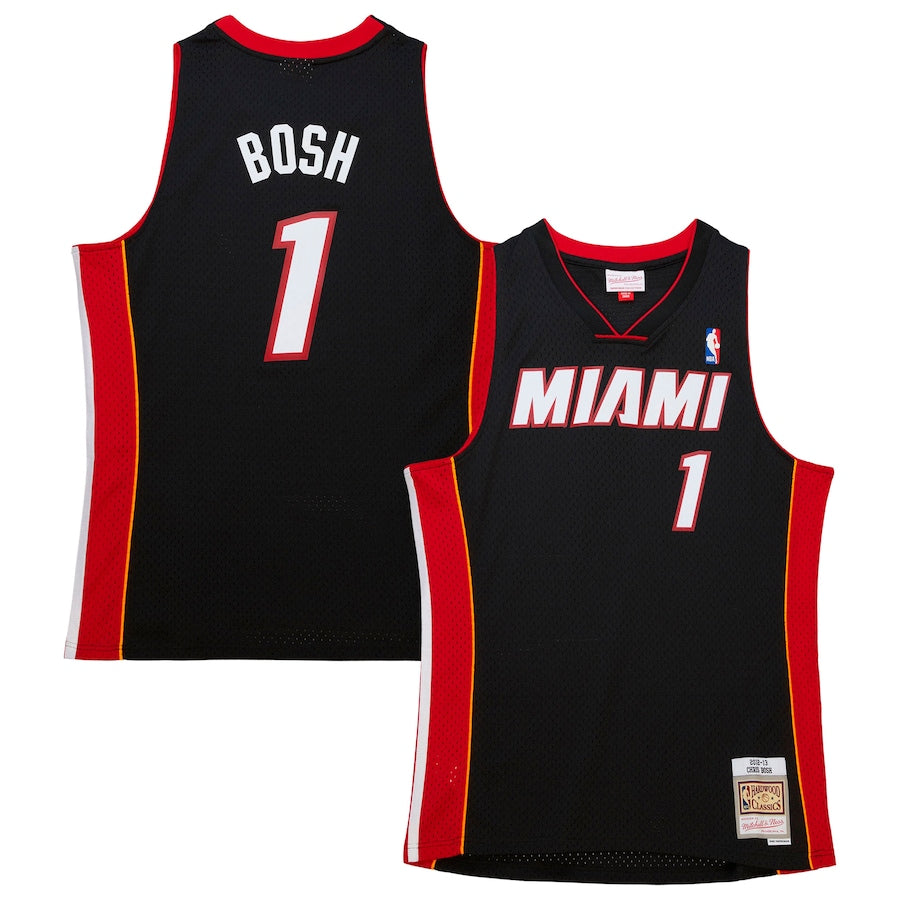Chris Bosh Miami Heat 2012/13 Hardwood Classics Swingman Jersey - Black