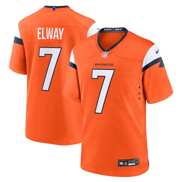 John Elway Denver Broncos Nike Retired Player Game Jersey - Orange/Navy