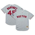 Pedro Martinez Boston Red Sox 2004 Cooperstown Collection Authentic Throwback Jersey - Gray
