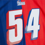 Tedy Bruschi New England Patriots 1996 Split Legacy Replica Jersey - Royal/Red