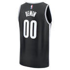 Egor Demin Brooklyn Nets  Youth 2025 NBA Draft First Round Pick Fast Break Replica Jersey - Icon Edition - Black