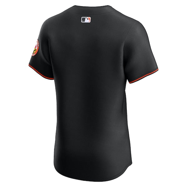 Baltimore Orioles Nike Alternate  Elite Jersey - Black/White/Orange