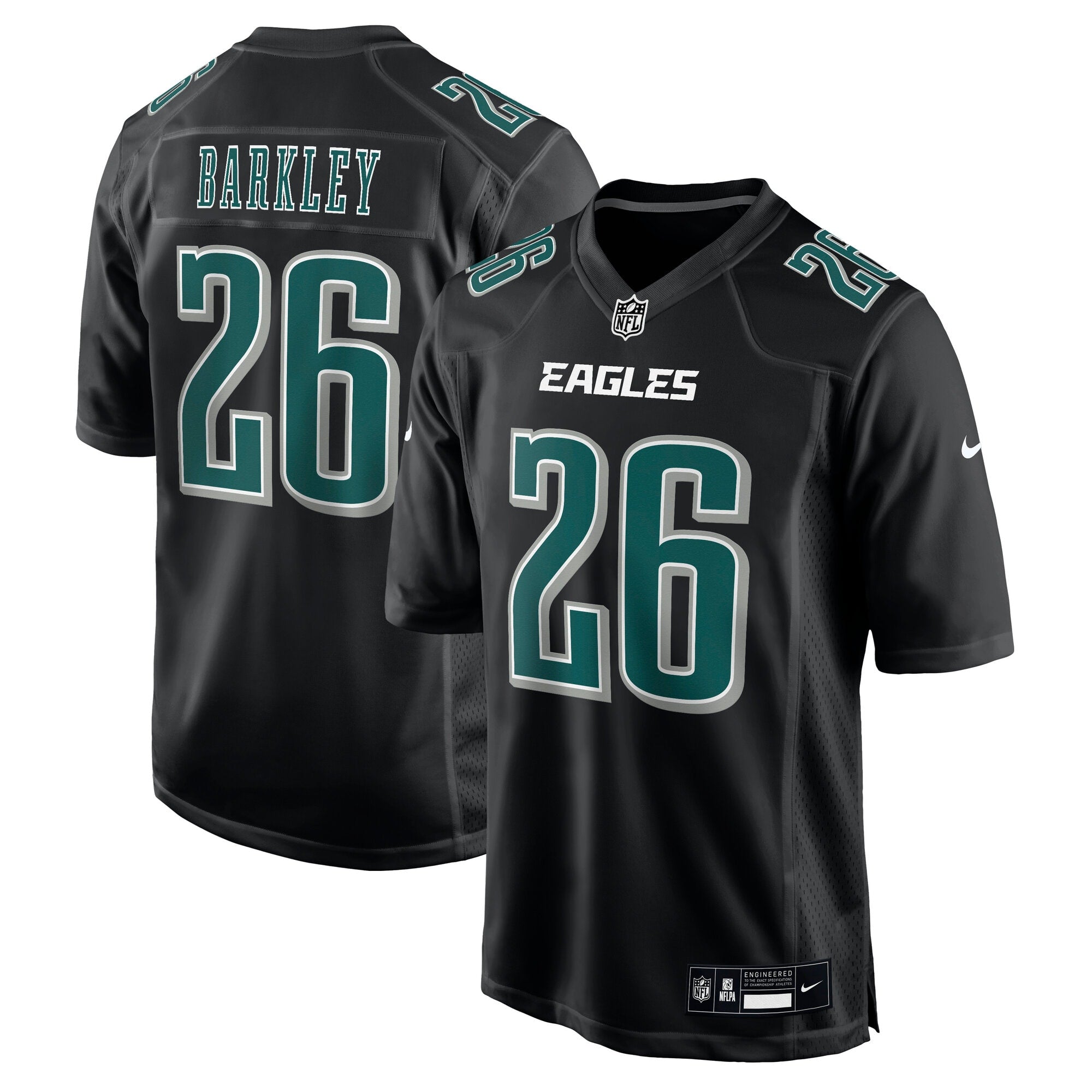 Saquon Barkley Philadelphia Eagles Nike Fashion Game Jersey - Tundra White/Black
