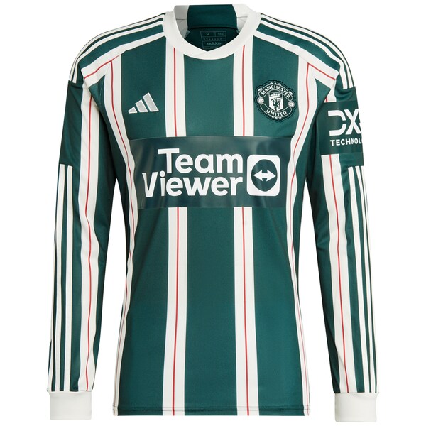 Victor Lindelof Manchester United adidas 2023/24 Away Long Sleeve Replica Player Jersey - Green