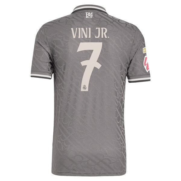 Vini Jr. Los Merengues adidas Originals 2024/25 Third Authentic Player Jersey - Charcoal/White