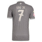 Vini Jr. Los Merengues adidas Originals 2024/25 Third Authentic Player Jersey - Charcoal/White