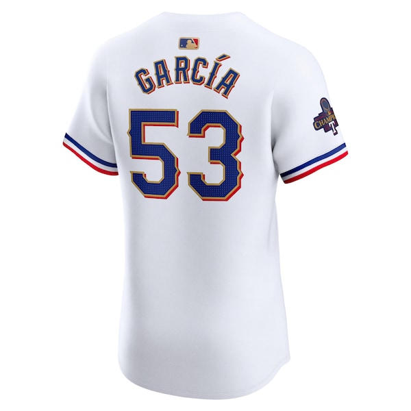 Adolis Garcia Texas Rangers Nike 2024 Gold Collection Elite Player Jersey – White