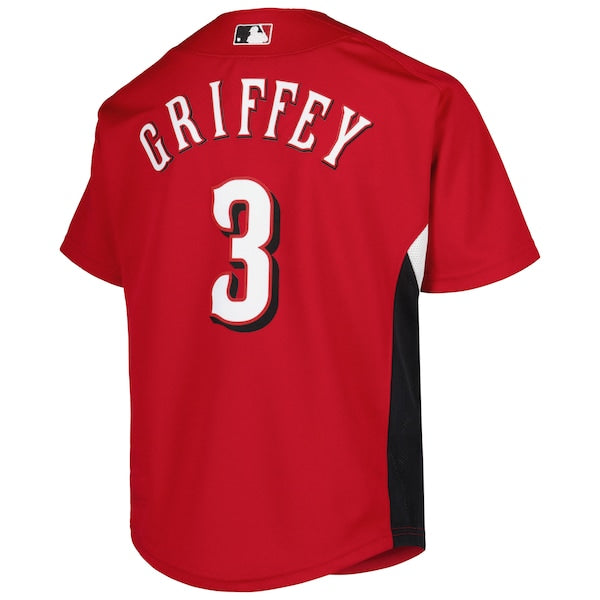 Ken Griffey Jr. Cincinnati Reds Youth Cooperstown Collection Batting Practice Jersey - Red