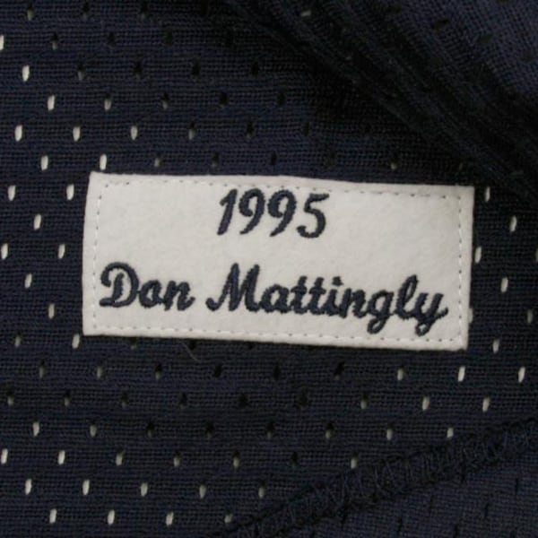 Don Mattingly New York Yankees 1995 Authentic Cooperstown Collection Mesh Batting Practice Jersey - Navy