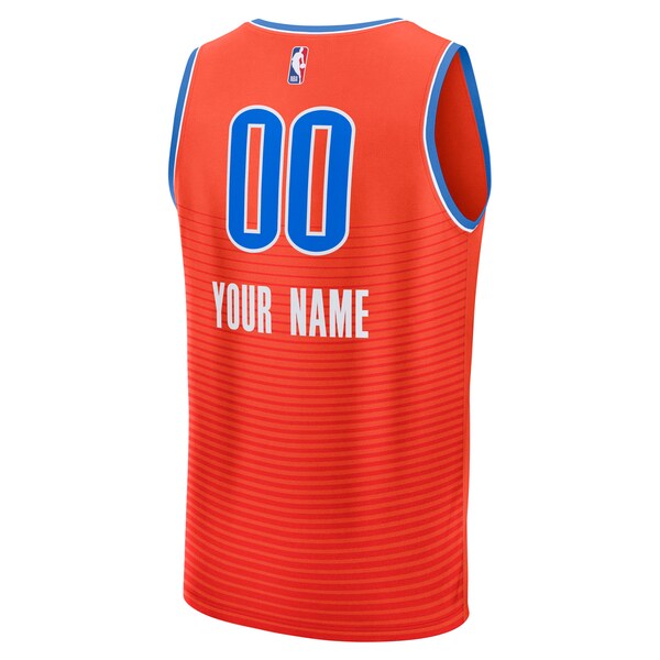 Oklahoma City Thunder  Youth Fast Break Custom Jersey - Statement Edition - Orange