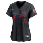 Francisco Lindor New York Mets Nike Women's Alternate Limited Player Jersey – Black