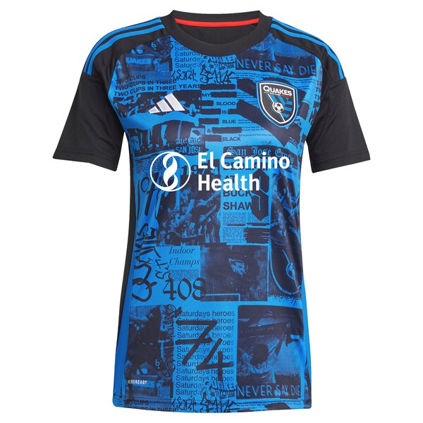Cristian Espinoza San Jose Earthquakes adidas Women's 2025 Headliner Replica Player Jersey - Black