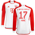 Sadio Mané Bayern Munich adidas 2023/24 Home Replica Long Sleeve Jersey - White