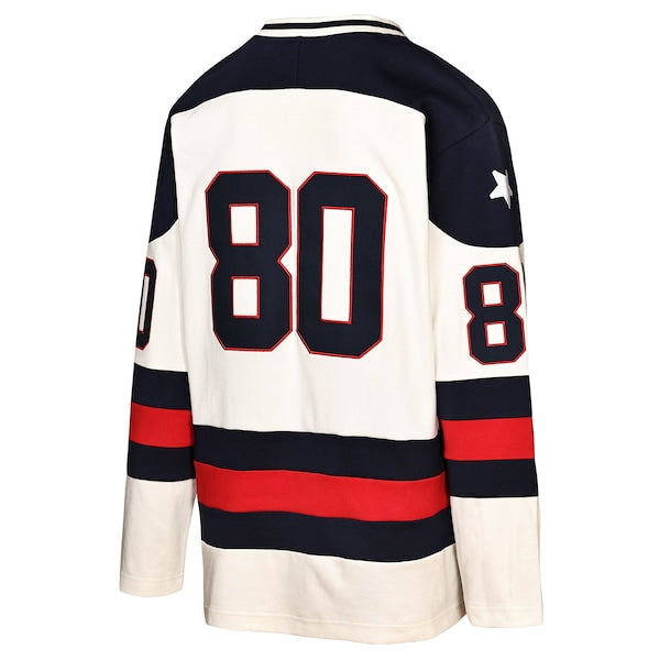 #80 Team USA Outerstuff Milano Cortina 2026 Winter Olympics Fashion Hockey Jersey