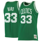 Larry Bird Boston Celtics  Hardwood Classics Swingman Jersey - Kelly Green/White