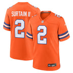 Patrick Surtain II Denver Broncos Nike Mile High Collection 1977 Throwback Player Game Jersey - Orange