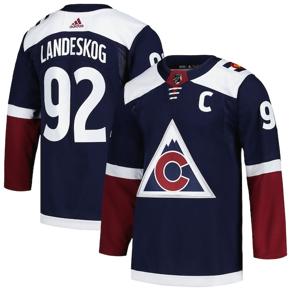 Gabriel Landeskog Colorado Avalanche adidas Alternate Primegreen Authentic Player Jersey - Navy/Burgundy