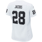 Josh Jacobs Las Vegas Raiders Nike Women's Player Game Team Jersey - White/Black