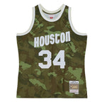 Hakeem Olajuwon Houston Rockets Hardwood Classics 1993/94 Ghost Green Swingman Jersey - Camo