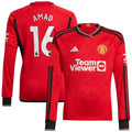Amad Diallo Manchester United adidas Long Sleeve Replica Player Jersey – Red