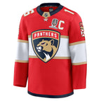 Aleksander Barkov Florida Panthers  Home 2025 Stanley Cup Champions Premium Patched Jersey - Red