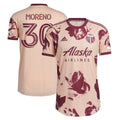 Santiago Moreno Portland Timbers adidas 2024 Heritage Rose Kit Authentic Player Jersey - Pink