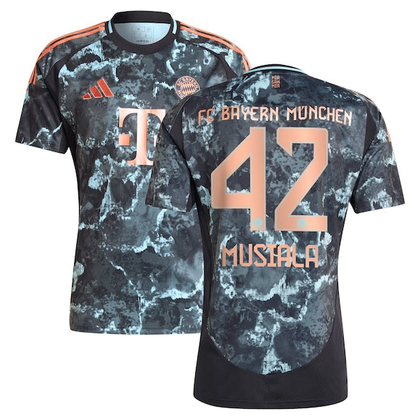 Jamal Musiala Bayern Munich adidas 2024/25 Away Replica Player Jersey - Black