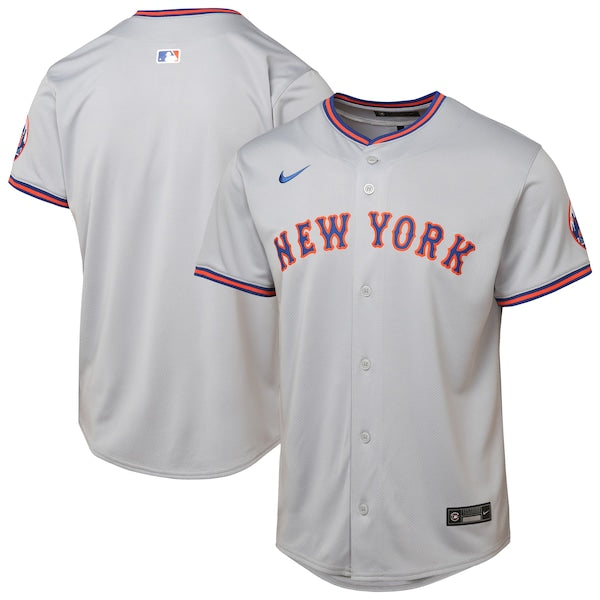New York Mets Youth Road Limited Jersey - Gray/Royal