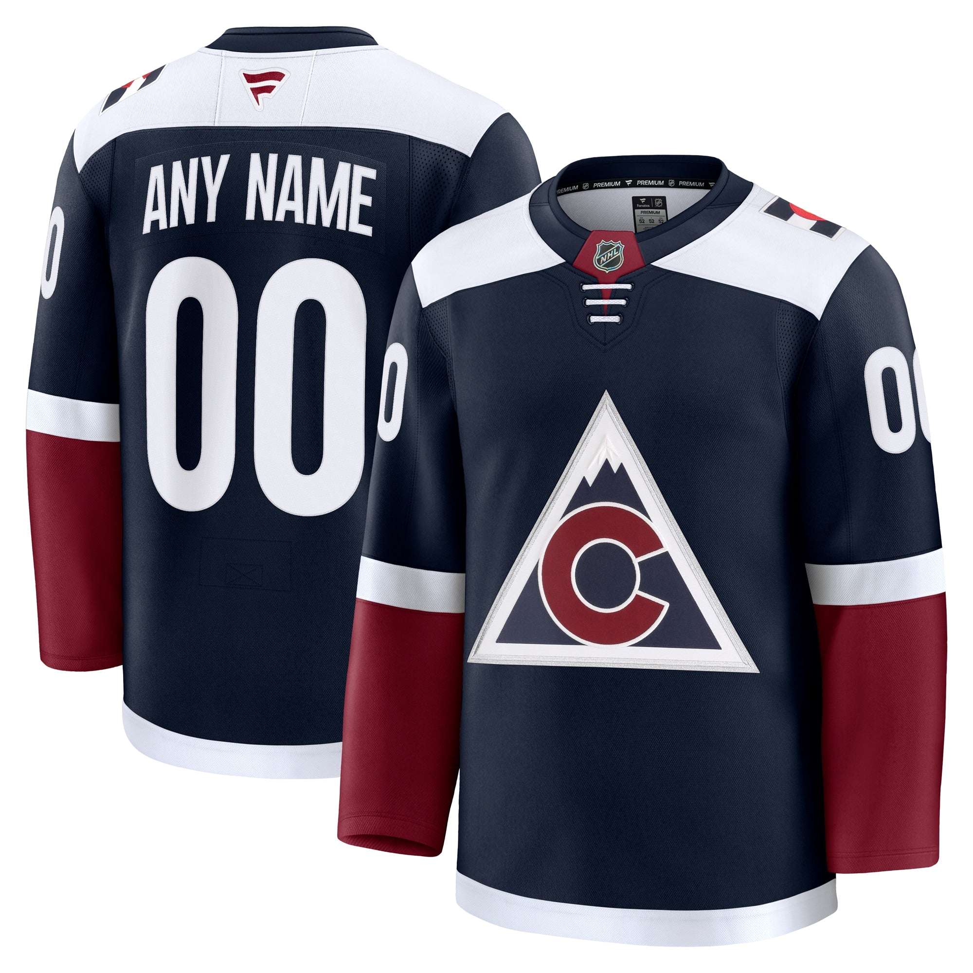 Colorado Avalanche  Home Premium Custom Jersey - Burgundy/Navy/White